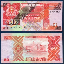 Ouganda Pick N°30b, Billet de banque de 50 Shillings 1988-1989