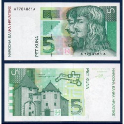 Croatie Pick N°37a, Billet de banque de 5 Kuna 2001