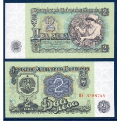 Bulgarie Pick N°94b, Billet de banque de 2 Leva 1974