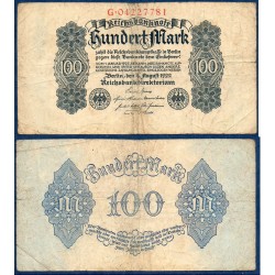 Allemagne Pick N°75, Billet de banque de 100 Mark 1922