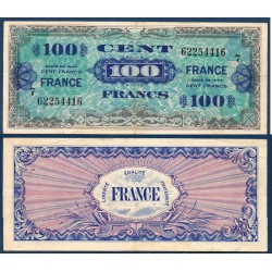 100F France série 7 TTB 1945 Billet du trésor Central