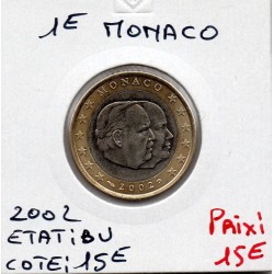 Pièce 1 euro BU Monaco 2002