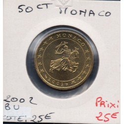 Pièce 50 centimes d'euro BU Monaco 2002