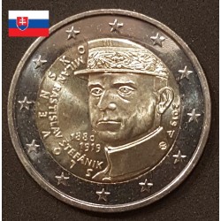 2 euros commémoratives Slovaquie2019 Milan Rastislav Stefanik pieces de monnaie €