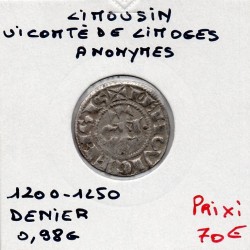Limousin, VIcomté de Limoge, anonyme (1200-1250) Denier