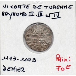 Limousin, Vicomté de Turenne, Raymond II III IV (1143-1243) Denier