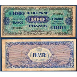 100F France série 5 TB 1945 Billet du trésor Central