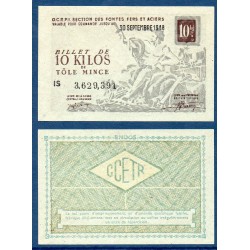 Billet de 10 Kilos d'acier Ordinaire SPL, 30 séptembre 1948 Brun