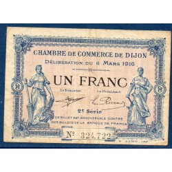 Dijon 1 franc TTB- 6.3.1916 Billet de la chambre de Commerce