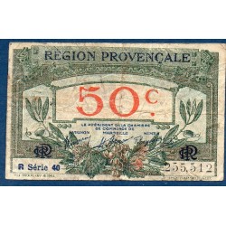 Provence 50 centimes TB 31.12.1922 Billet de la chambre de commerce
