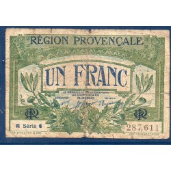 Provence 1 franc TB 31.12.1922 Billet de la chambre de commerce