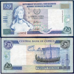 Chypre Pick N°63b, Billet de banque de 20 pounds 2001