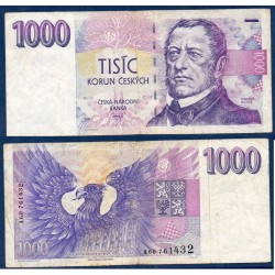 Republique Tchèque Pick N°8a, Billet de banque de 1000 Korun 1993