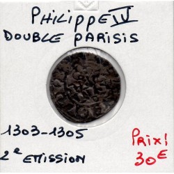 Double Parisis Philippe IV (1303-1305) pièce de monnaie royale