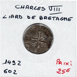 Liard de Bretagne Charles VIII (1492) pièce de monnaie royale
