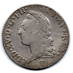 Ecu a la vieille Tête 1772 I Limoge Louis XV pièce de monnaie royale
