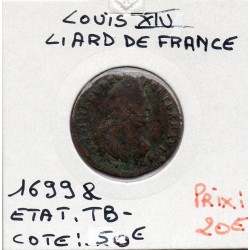 Liard de France 1699 & Aix Louis XIV pièce de monnaie royale
