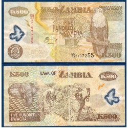Zambie Pick N°43d, Billet de banque de 500 Kwacha 2005