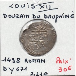 Douzain du dauphiné Louis XII Roman (1498) pièce de monnaie royale
