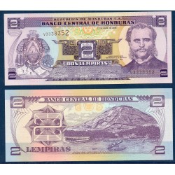 Honduras Pick N°90, Billet de banque de 2 Lempiras 2008-2010
