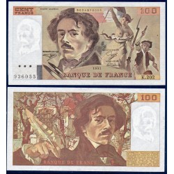 100 Francs Delacroix Sup+ 1993 Billet de la banque de France