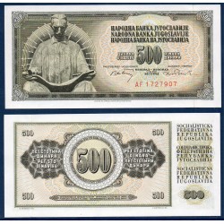 Yougoslavie Pick N°84b, Billet de banque de 500 Dinara 1970