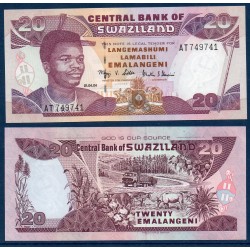 Swaziland Pick N°30, Billet de banque de 20 emalangénie 2001-2006
