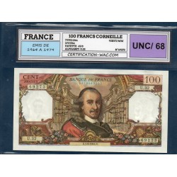 100 Francs Corneille Neuf UNC68 wac 3.9.1964 Billet de la banque de France