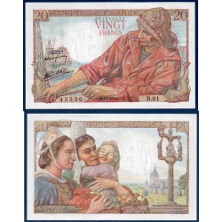 20 Francs Pêcheur Neuf 15.4.1943 Billet de la banque de France