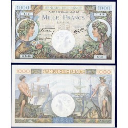 1000 Francs Commerce et industrie Sup- 19.12.1940 Billet de la banque de France