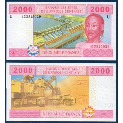 Afrique Centrale Pick 208Ud2 pour le Cameroun, Billet de banque de 500 Francs CFA 2002