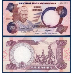 Nigeria Pick N°24g, Billet de Banque de 5 Naira 2001-2001