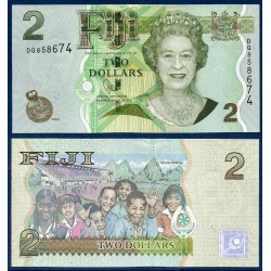 Fidji Pick N°109b, Billet de banque de 2 Dollars 2011