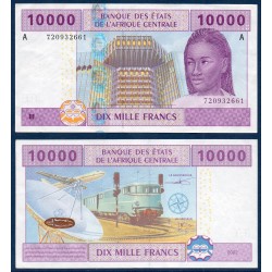 Afrique Centrale Pick 410Ac pour le Gabon, Billet de banque de 10000 Francs CFA 2002