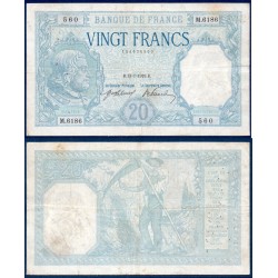 20 Francs Bayard TTB- 13.1.1919 Billet de la banque de France
