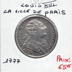 Jeton Louis XVI Ville de Paris argent, 1777