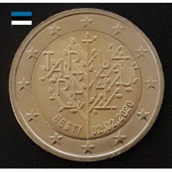2 euros commémoratives Estonie 2020 Traité de Tartu pieces de monnaie €