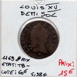 Demi Sol d'Aix a la vieille tête 1679 & Aix Louis XV pièce de monnaie royale
