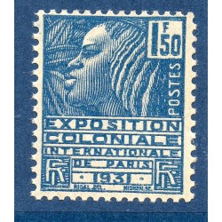 Timbre France Yvert No 273 Exposition coloniale Bleu neuf **