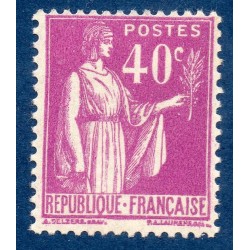 Timbre France Yvert No 281 Type paix lilas neuf **