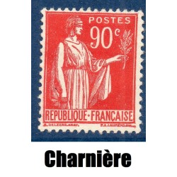 Timbre France Yvert No 285 Type paix Rouge carminé neuf * avec charnière