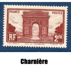 Timbre France Yvert No 258 Arc de triomphe neuf * avec charnière