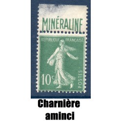 Timbre France Yvert No 188A Semeuse Minéraline neuf * avec charnière aminci