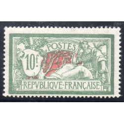 Timbre France Yvert No 207 merson 10 francs vert et rouge neuf **