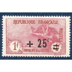 Timbre France Yvert No 168 Orphelins de la guerre surchargé neuf **