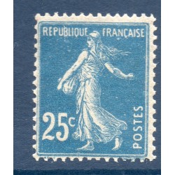 Timbre France Yvert No 140 semeuse fond plein 25c bleu neuf **