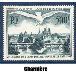 Timbre France Poste Aérienne Yvert 20 Paris, Congrès de l'union Postale Universelle neuf * avec charnière