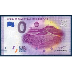 Billet souvenir puy de dome et la chaine des puys 0 euro touristique 2020