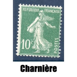 Timbre France Yvert No 159 Type semeuse fond plein verte neuf * avec trace de charnière