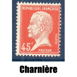 Timbre France Yvert No 175 Pasteur 45ct rouge neuf * avec trace de charnière